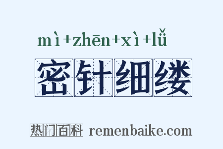 密针细缕是什么意思的图片
